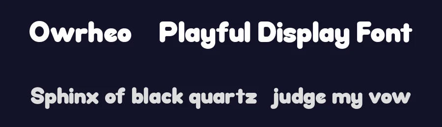 Owrheo – Playful Display Font by FlawlessAndCo — Decorative Font — thumbnail 2