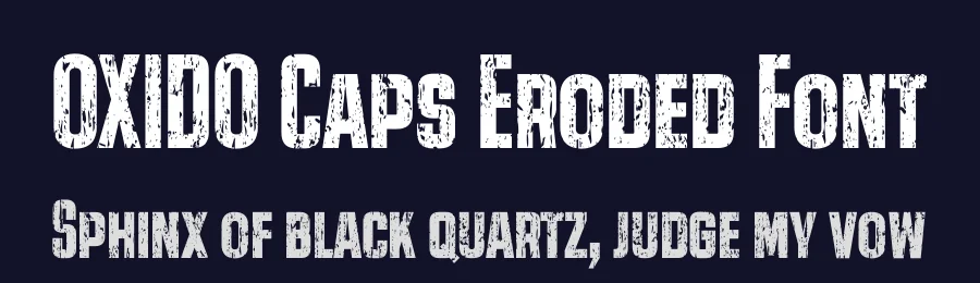 OXIDO Caps Eroded Font by defharo — Decorative Font — thumbnail 2