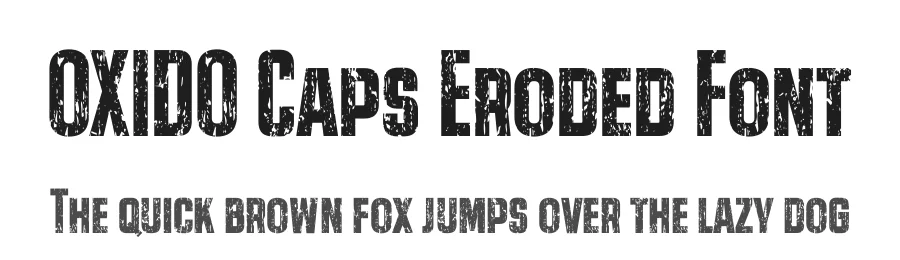 OXIDO Caps Eroded Font by defharo β Decorative Font
