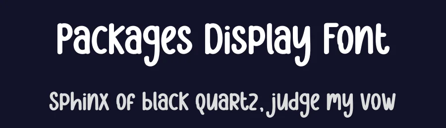 Packages Display Font by creativeletter — Display Font — thumbnail 2