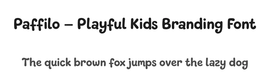Paffilo — Playful Kids Branding Font by syauqistudio — Display Font