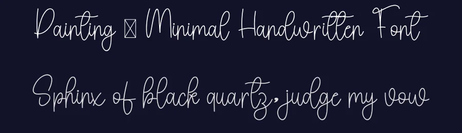 Painting – Minimal Handwritten Font by freshtypeink — Script Handwritten Font — thumbnail 2