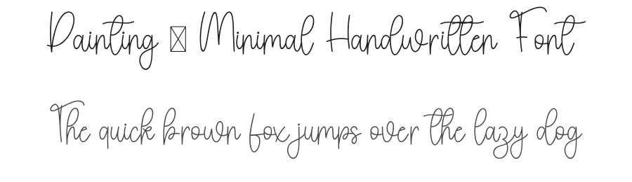 Painting – Minimal Handwritten Font by freshtypeink — Script Handwritten Font