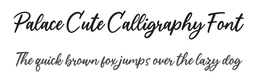 Palace Cute Calligraphy Font by balpirick — Script Handwritten Font