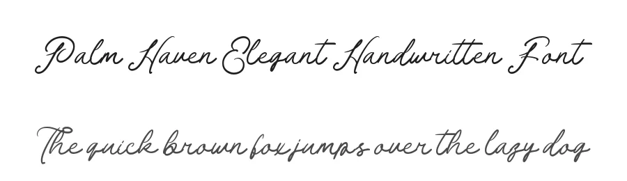 Palm Haven Elegant Handwritten Font by Amorfa Type — Decorative Font
