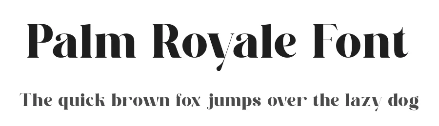 Palm Royale Font by zafira.type — Serif Font