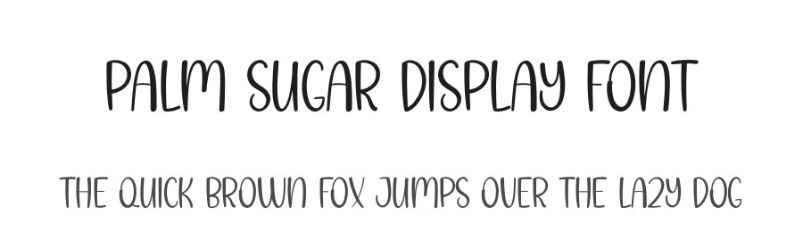 Palm Sugar Display Font by creativeletter — Script Handwritten Font