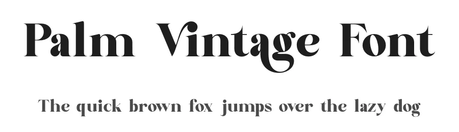 Palm Vintage Font by zaain type — Serif Font