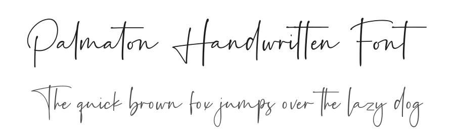 Palmaton Handwritten Font by fikryal β Script Handwritten Font