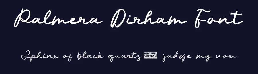 Palmera Dirham Font by Anxietype Foundry — Script Handwritten Font — thumbnail 2