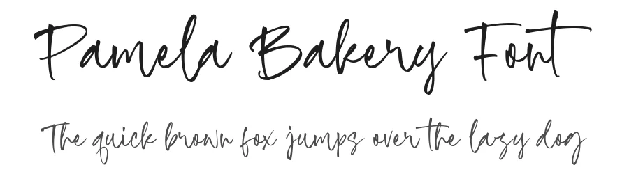 Pamela Bakery Font by Timur type — Script Handwritten Font