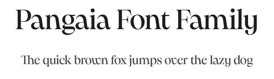Pangaia Font Family by Pangram Pangram โ Serif Font