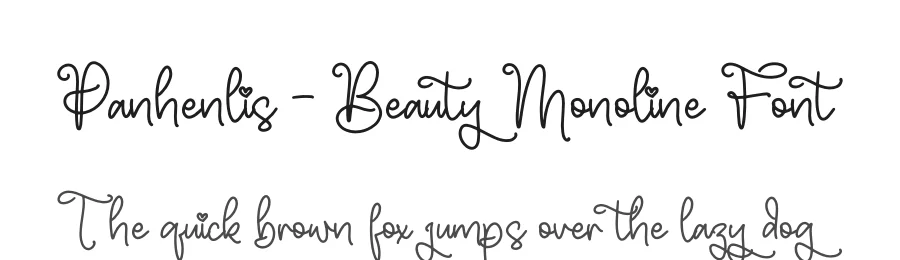 Panhenlis – Beauty Monoline Font by letterfabric — Script Handwritten Font