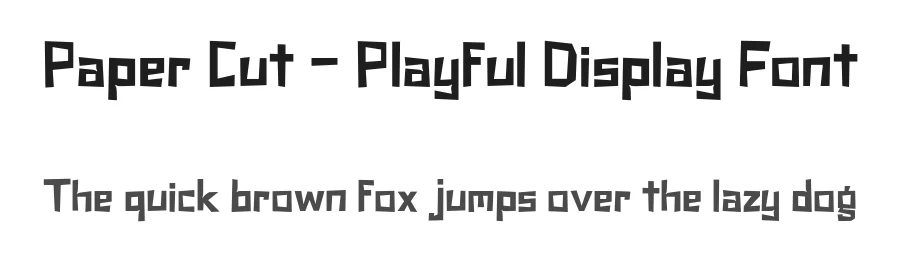 Paper Cut – Playful Display Font by roomspace.cl — Display Font