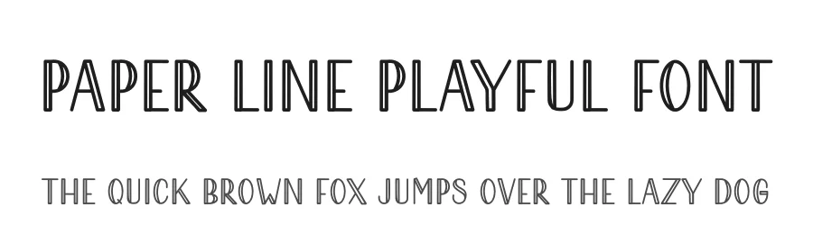 Paper line Playful Font by freshtypeink — Display Font