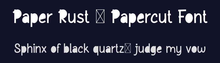Paper Rust – Papercut Font by Pikgura Type — Display Font — thumbnail 2
