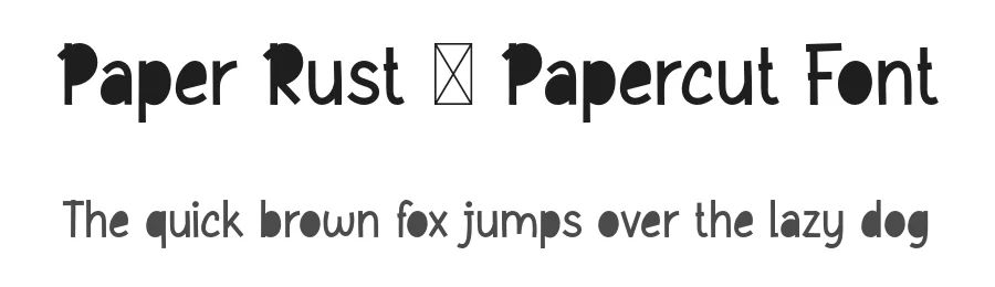 Paper Rust – Papercut Font by Pikgura Type — Display Font