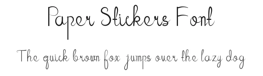 Paper Stickers Font by ronistudio — Script Handwritten Font