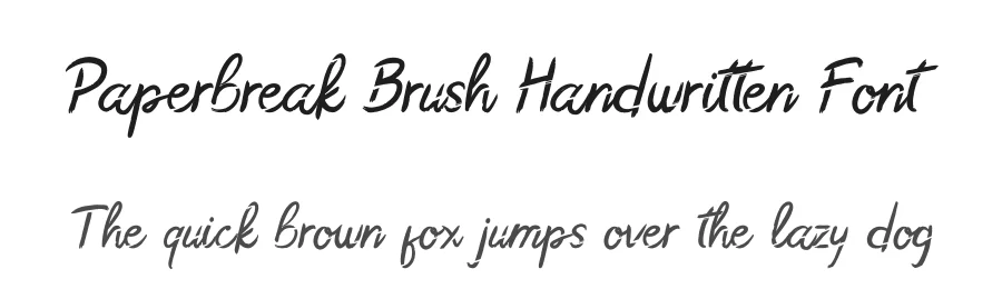 Paperbreak Brush Handwritten Font by GraphicSauce — Decorative Font