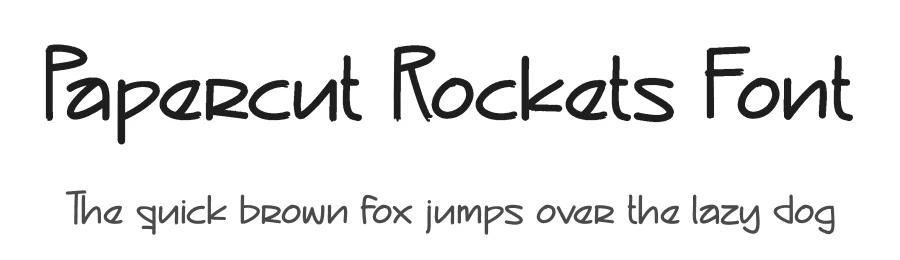Papercut Rockets Font by letterfabric — Script Handwritten Font