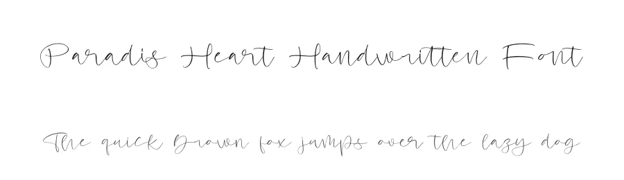 Paradis Heart Handwritten Font by Operatype.Co — Script Handwritten Font