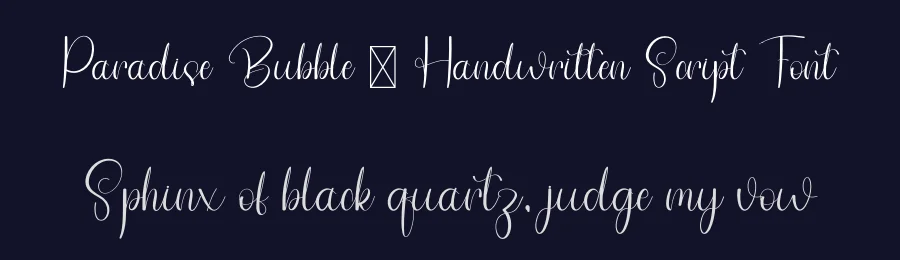 Paradise Bubble – Handwritten Script Font by freshtypeink — Script Handwritten Font — thumbnail 2