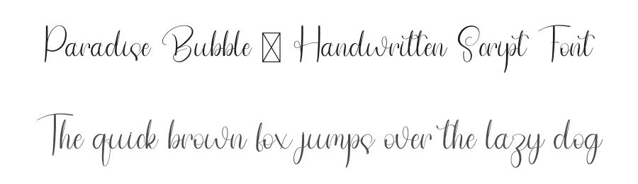 Paradise Bubble – Handwritten Script Font by freshtypeink — Script Handwritten Font