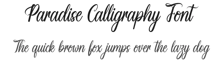 Paradise Calligraphy Font by avenilettertype — Script Handwritten Font