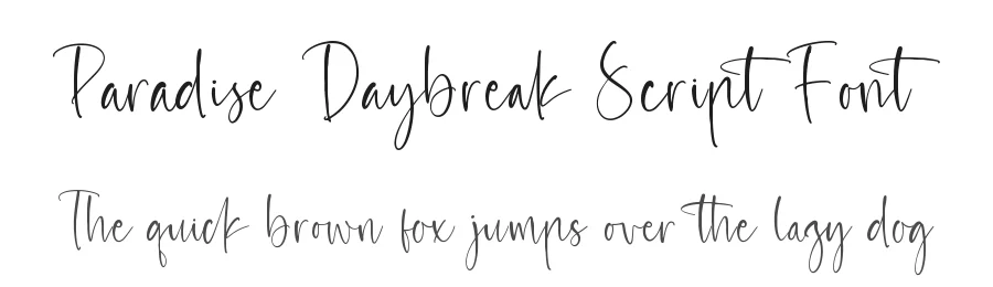 Paradise Daybreak Script Font by stylishtype.co — Script Handwritten Font