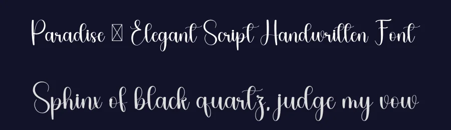 Paradise – Elegant Script Handwritten Font by freshtypeink — Script Handwritten Font — thumbnail 2