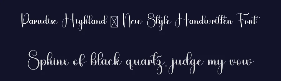 Paradise Highland – New Style Handwritten Font by freshtypeink — Script Handwritten Font — thumbnail 2