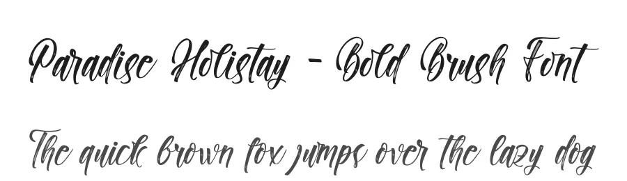 Paradise Holistay – Bold Brush Font by stylishtype.co — Script Handwritten Font