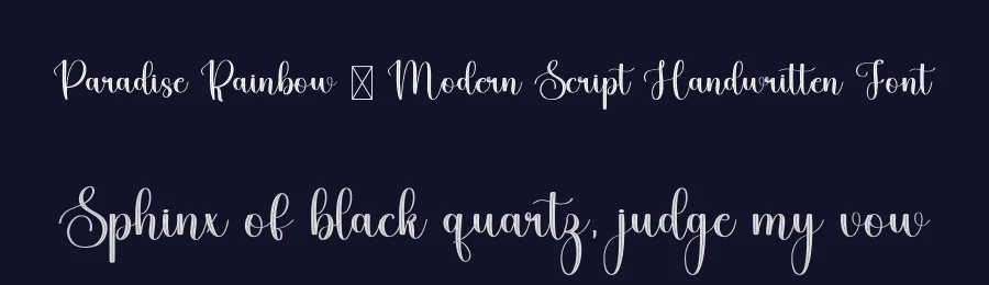 Paradise Rainbow – Modern Script Handwritten Font by freshtypeink — Script Handwritten Font — thumbnail 2