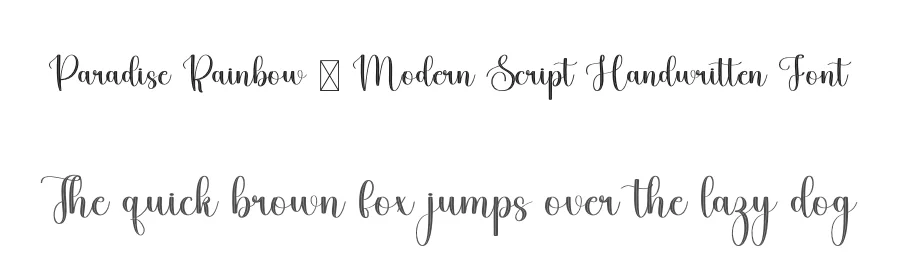 Paradise Rainbow – Modern Script Handwritten Font by freshtypeink — Script Handwritten Font