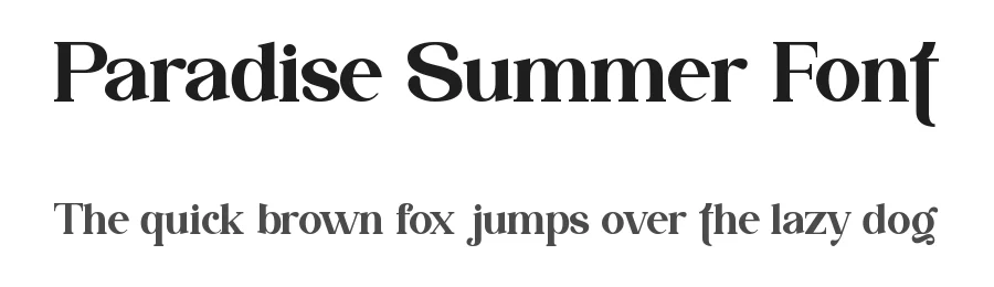 Paradise Summer Font by Funtype — Serif Font