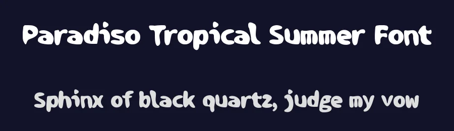 Paradiso Tropical Summer Font by vladocar — Decorative Font — thumbnail 2