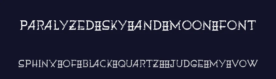 Paralyzed sky and moon font by LJ-Design Studios — Display Font — thumbnail 2