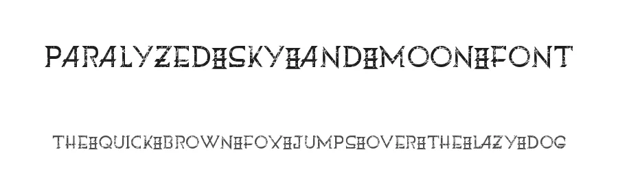 Paralyzed sky and moon font by LJ-Design Studios — Display Font