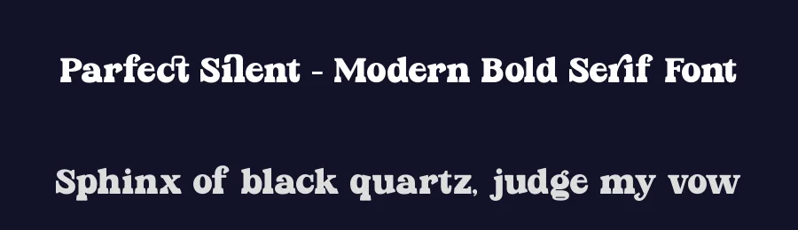 Parfect Silent – Modern Bold Serif Font by timelesstype.co — Display Font — thumbnail 2