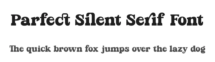 Parfect Silent Serif Font by timelesstype.co — Display Font