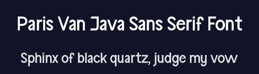 Paris Van Java Sans Serif Font by Fikryal Studio — Sans Serif Font — thumbnail 2