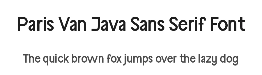 Paris Van Java Sans Serif Font by Fikryal Studio β Sans Serif Font