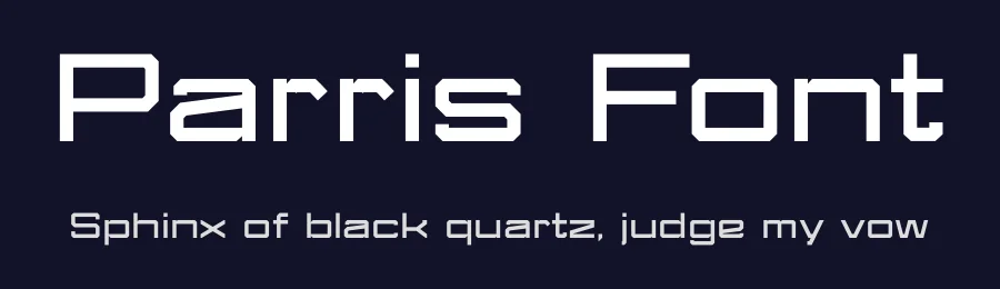Parris Font by Raymond Coates — Display Font — thumbnail 2