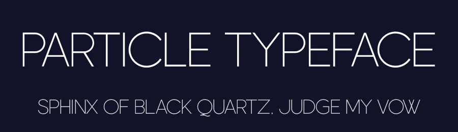 Particle Typeface by Jeremy Vessey — Sans Serif Font — thumbnail 2