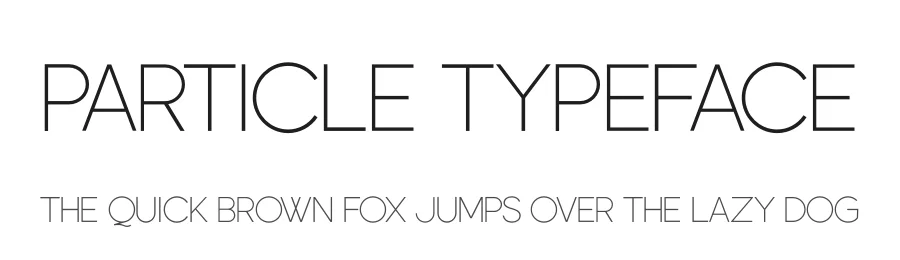 Particle Typeface by Jeremy Vessey β Sans Serif Font
