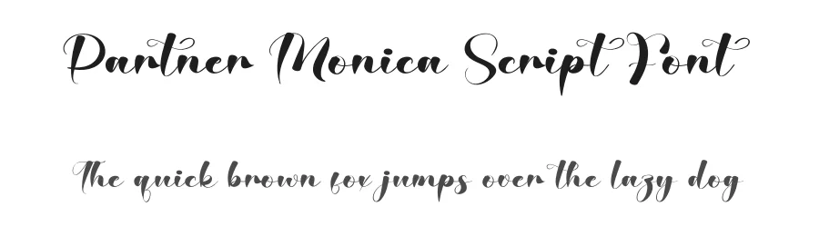 Partner Monica Script Font by creativeletter — Script Handwritten Font