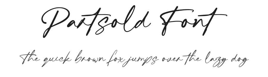 Partsold Font by bilson.bay — Script Handwritten Font