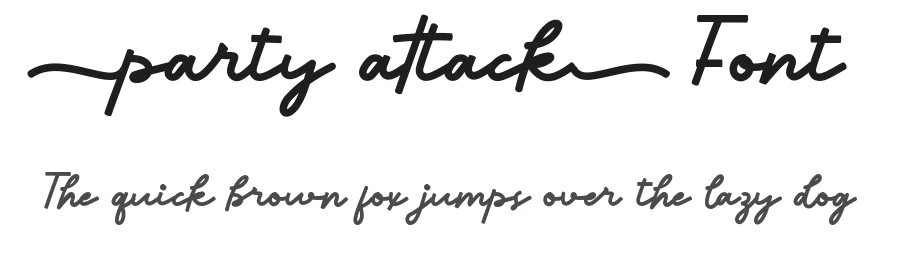 Party Attack Font by nihstudio — Script Handwritten Font