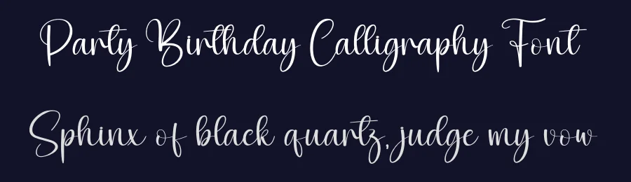Party Birthday Calligraphy Font by creativeletter — Script Handwritten Font — thumbnail 2
