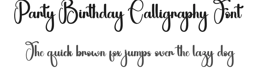 Party Birthday Calligraphy Font by andikastudio — Script Handwritten Font